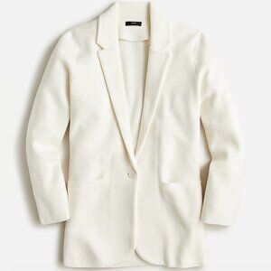 J.Crew. Cecile Relaxed Sweater-Blazer Ivory Size Small (S)